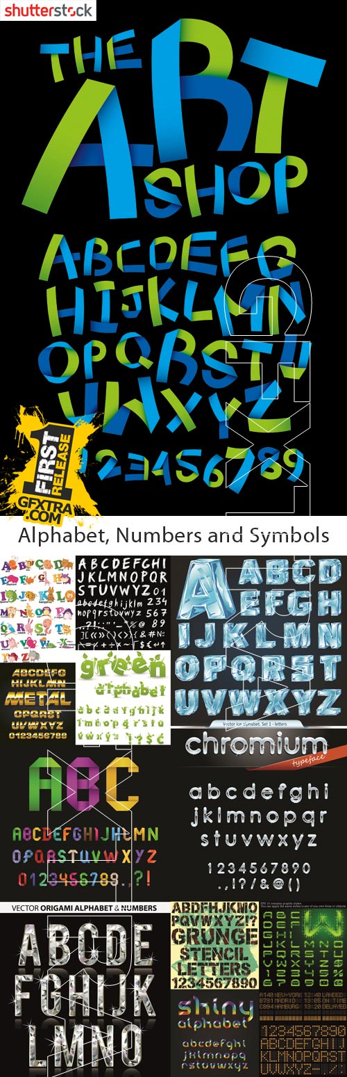 Alphabet, Numbers and Symbols I, 25xEPS