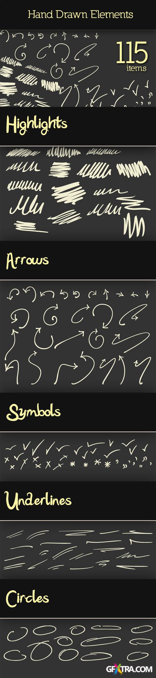 Designtnt - Doodle Symbols PS Brushes Set 1