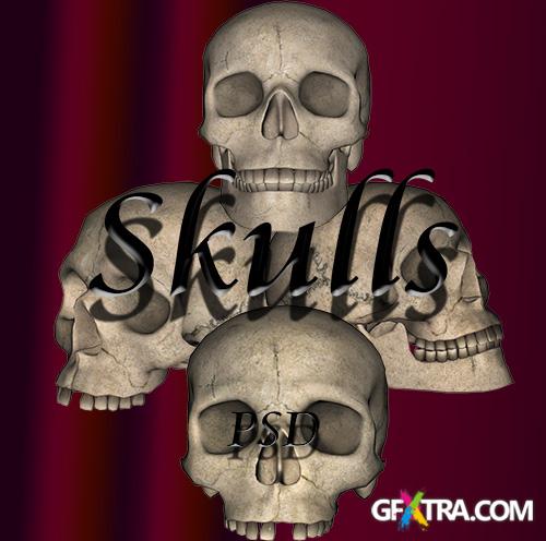 PSD Cliparts - Skulls