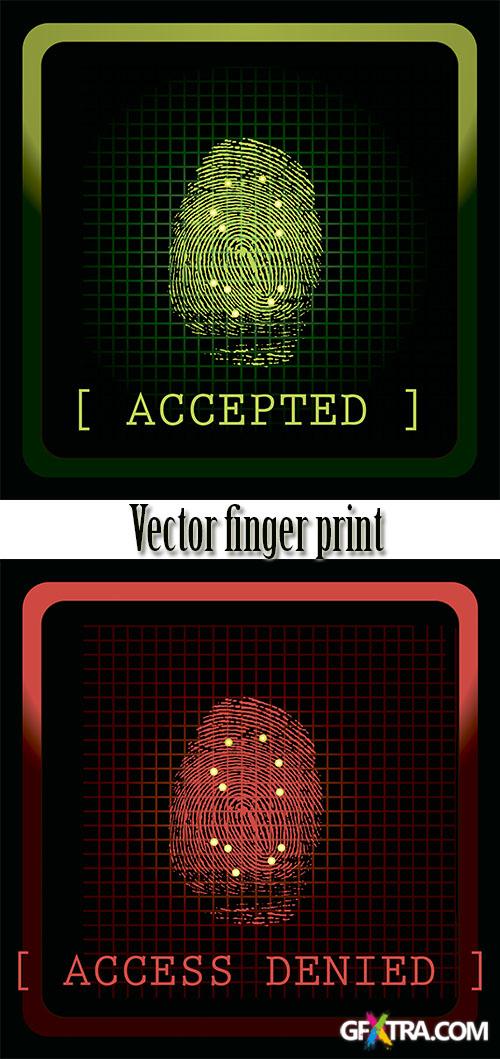 Stock: Vector finger print