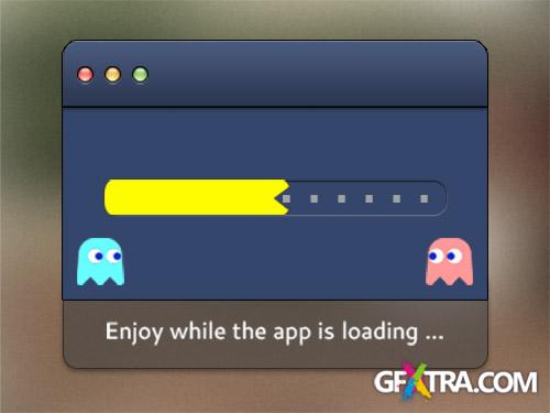 Pacman Loading - PSD Web Design