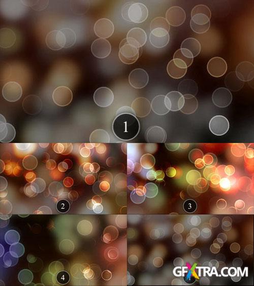 Bokeh pack background (four colors).