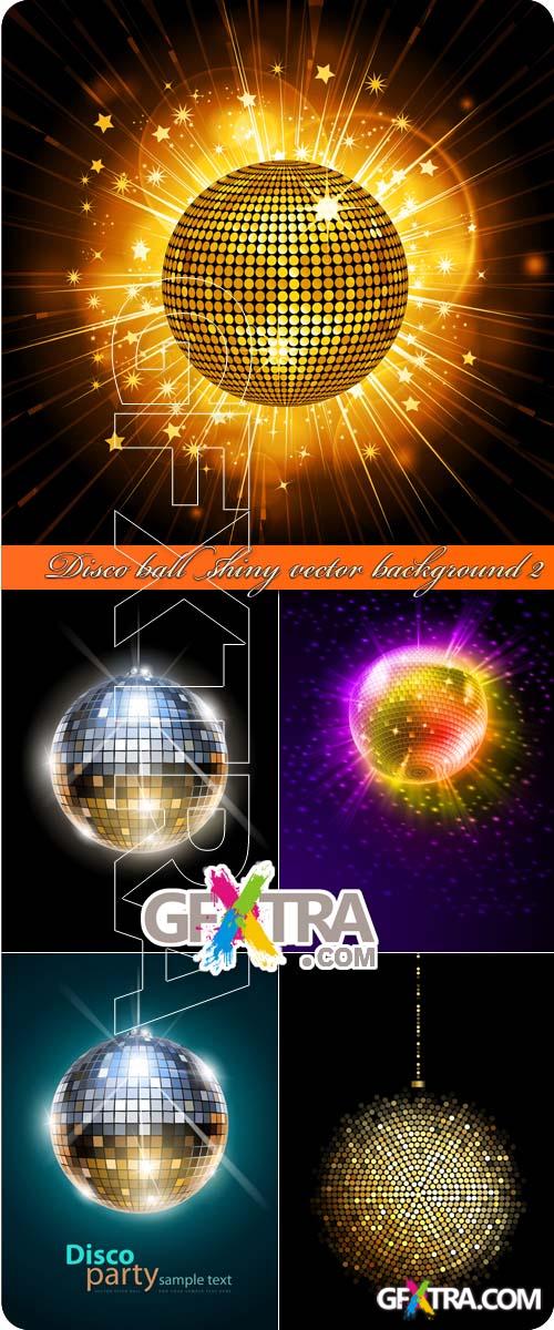 Disco ball shiny vector background 2