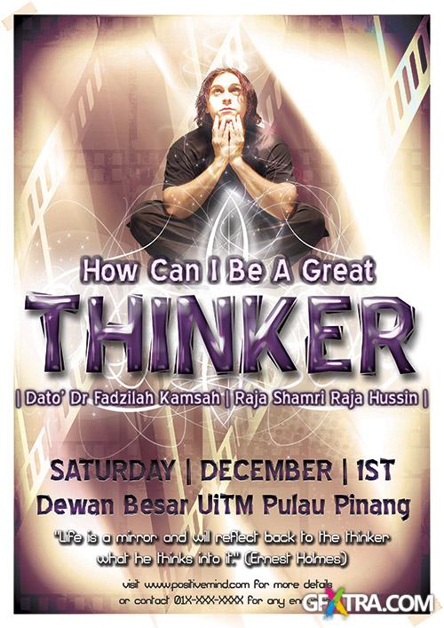 PSD Source - Thinker Flyer