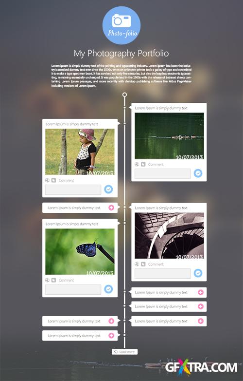 PSD Web Template - Photography Portfolio Website Theme