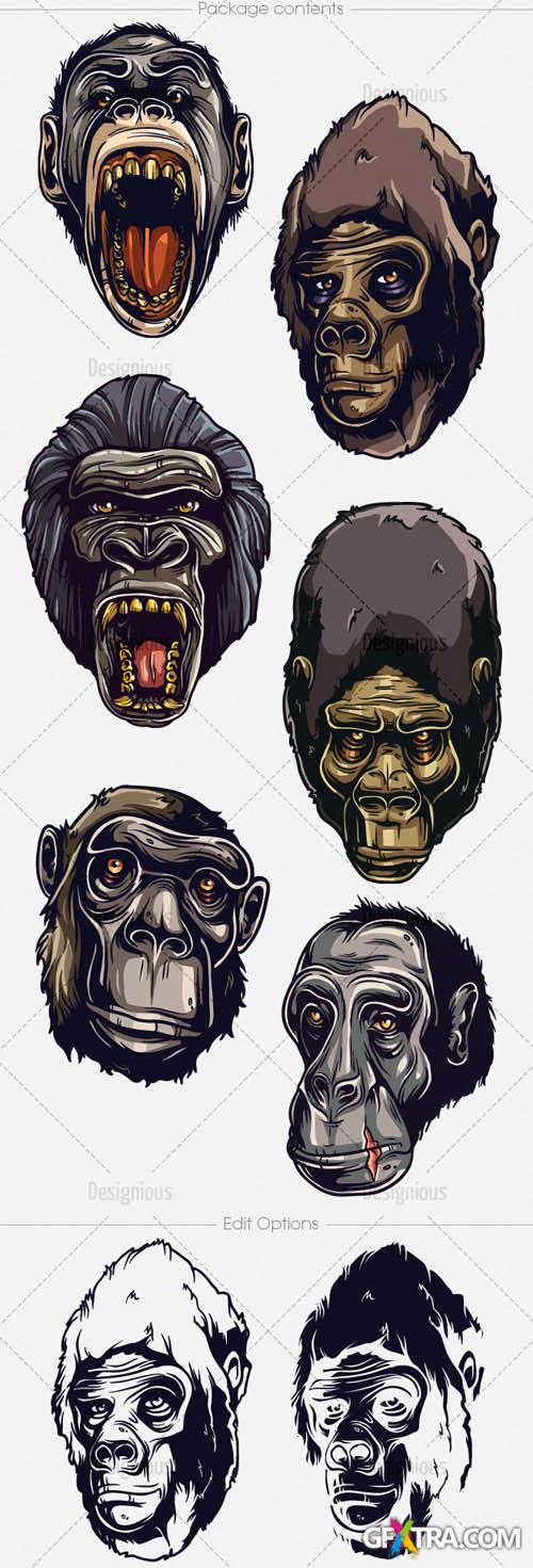 Vector Apes Set 1