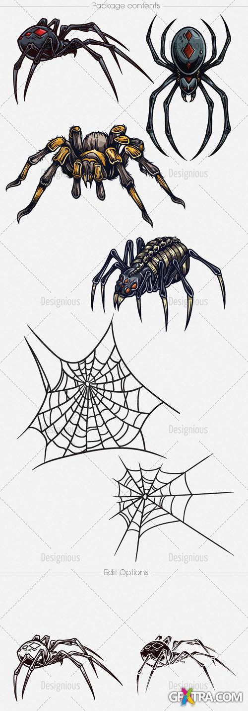 Vector Spiders Set 1