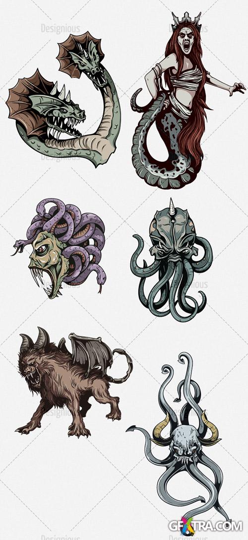 Vector Mythical Creatures Set 2