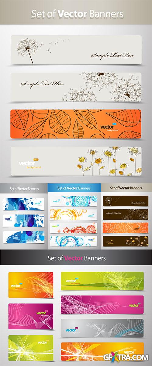 Stock: Set of abstract colorful web headers