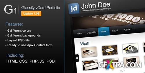 ThemeForest - G1 vCard - Glassify one page vCard v1.11