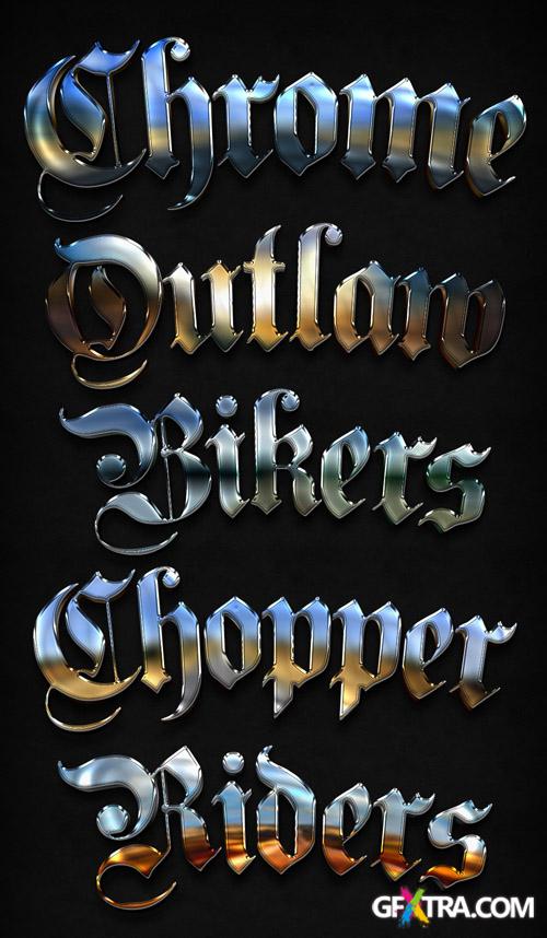 Bike Chrome Text Styles for Photoshop