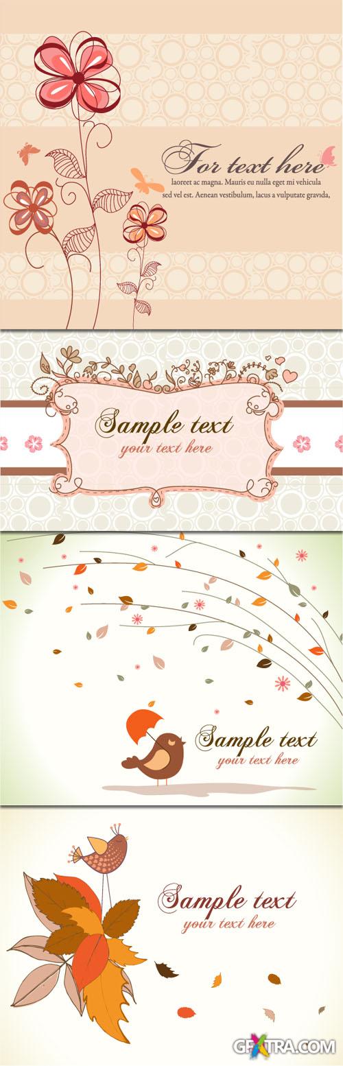 Colorful Spring Vector Backgrounds Set 6