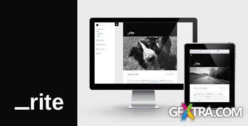 ThemeForest - _rite : Minimal, Responsive, Blog - RIP