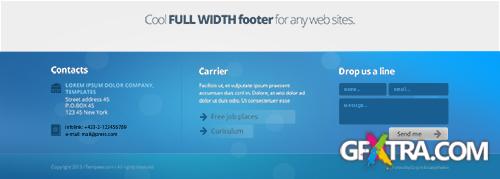 PSD Web Design - Blue Website Footer