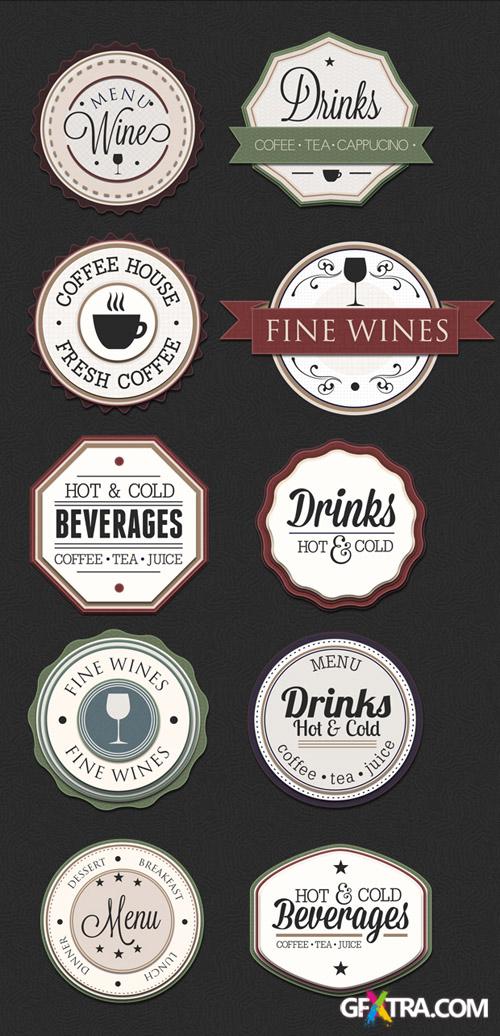 Drinks Vector Badges