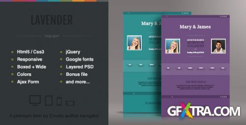 ThemeForest - Lavender - One Page Wedding Template