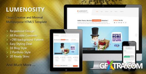 ThemeForest - LUMENOSITY - Multipurpose Responsive HTML5 Theme - RIP