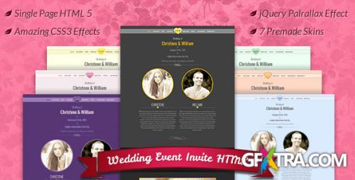 ThemeForest - Wedding Event Invite -  HTML5 Template