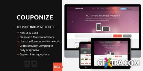 ThemeForest - Couponize - Responsive Coupons and Promo Template