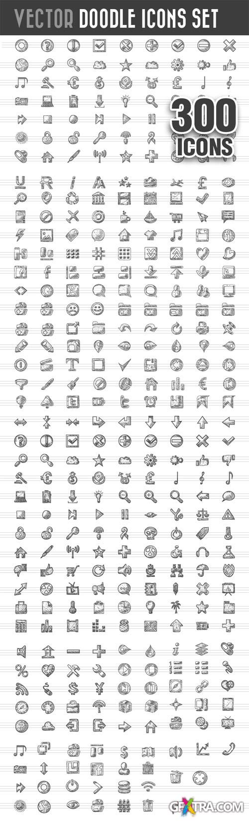 Designtnt - Doodle Icons Vector Set 1