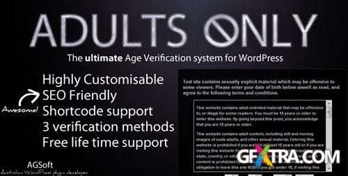 CodeCanyon - Adults Only Age Verification System for WordPress - Form