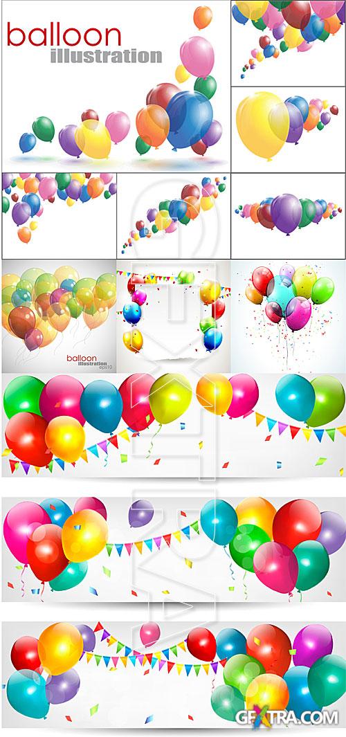 Colorful balloons illustrations