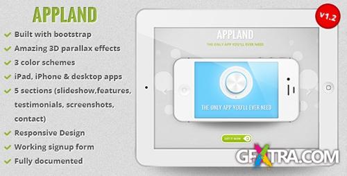 ThemeForest - AppLand v1.2 - Responsive Bootstrap Parallax App Landing Page - FULL