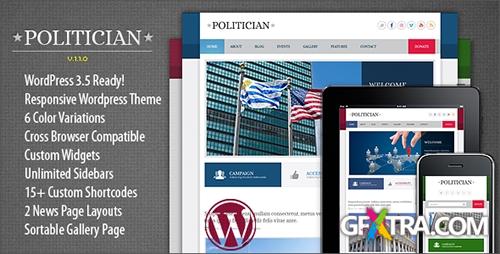 ThemeForest - Politician v1.0.4 - Responsive WordPress Theme - FULL