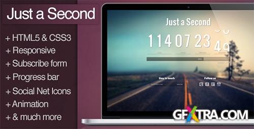 ThemeForest - Just a Second v1.03 - Coming Soon Page