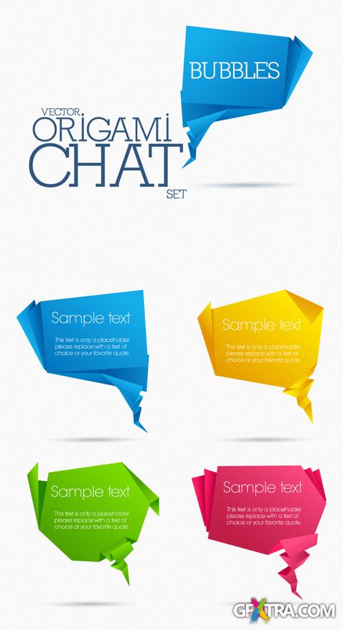 Designtnt - Origami Chat Bubbles