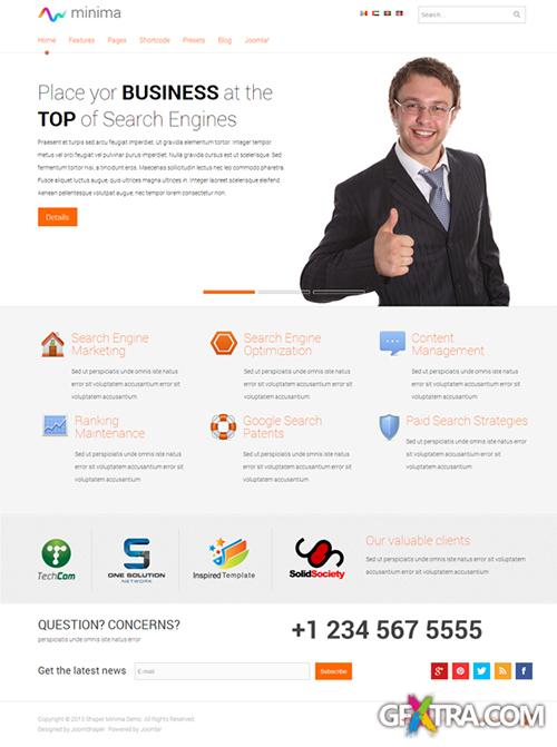 JoomShaper - Shaper Minima - Joomla 2.0-3.0 Business Template 