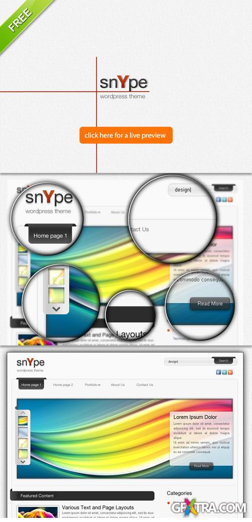 Designtnt - Snype Wordpress Theme