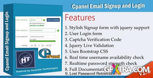 CodeCanyon - Cpanel Email Signup and Login v1.5 - (Update)