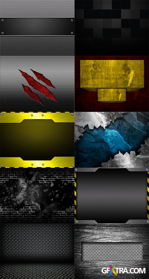 10 Urban Abstract Metal Backgrounds Set 3