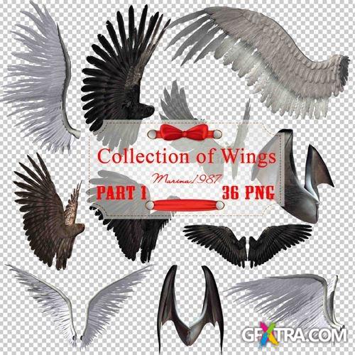 Clipart PNG  - Big collection of wings (Part 1)