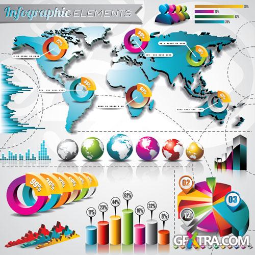 Infographic and design elements #4 - 25x EPS