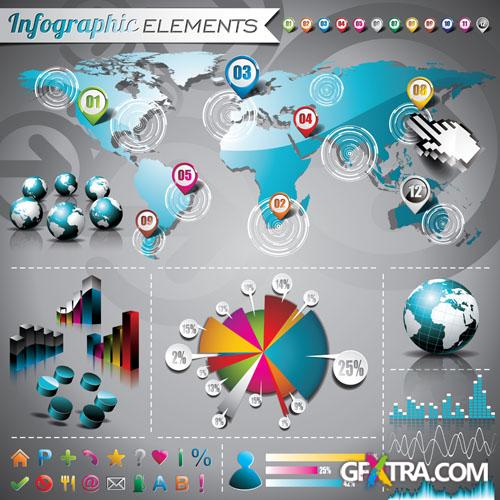 Infographic and design elements #4 - 25x EPS