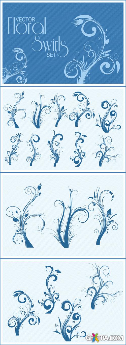 Designtnt - Floral Swirls Set 1