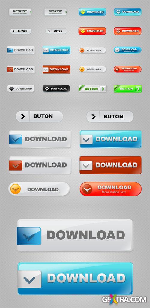 Designtnt - Download Buttons Set 1