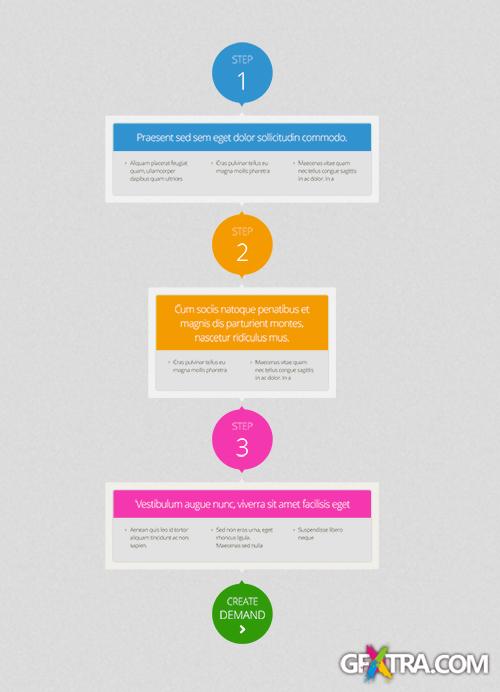 PSD Web Design - Infographics Steps