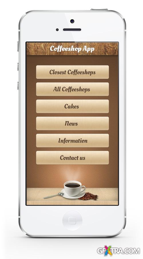 PSD Web Design - Coffeshop Mobile Menu