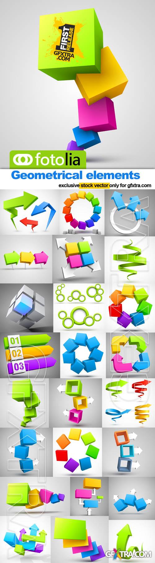 Geometrical elements for design - 25x EPS