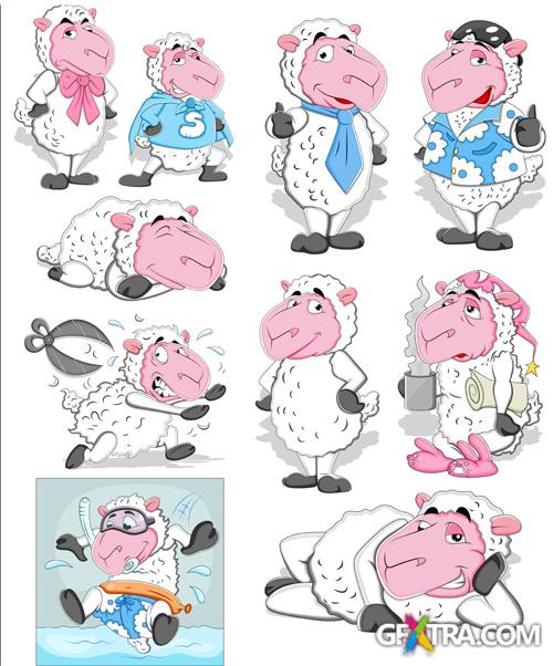 Sheep Vectors Set