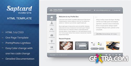 ThemeForest - Saptcard Vcard HTML5 Template - RIP