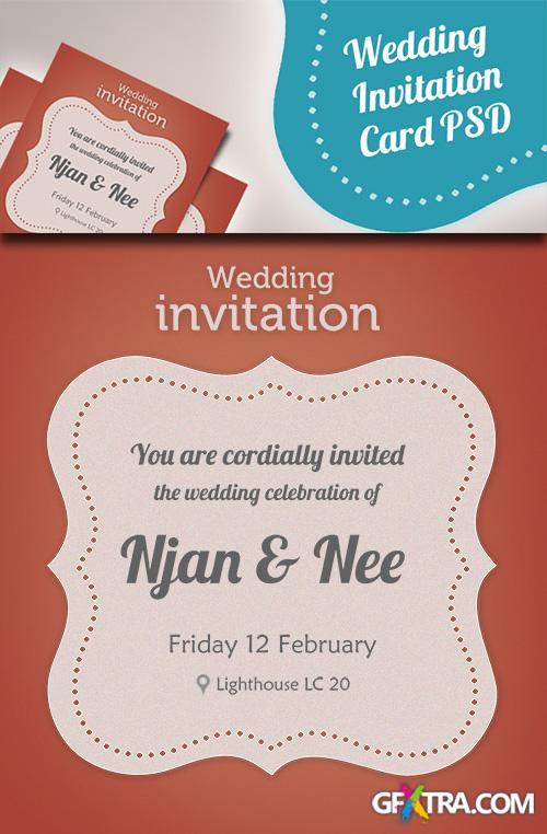 PSD Web Design - Modern Wedding Invitation Card