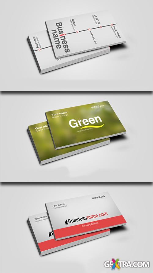 3 Simple PSD Business Cards