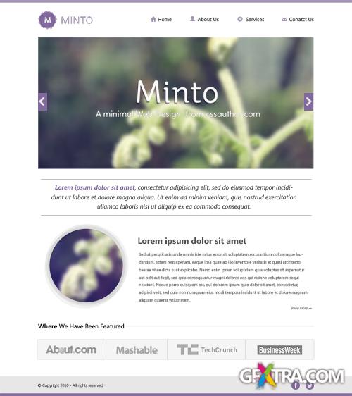 PSD Web Template - Minto - Minimal Theme