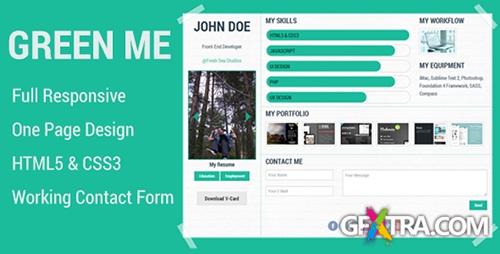 ThemeForest - Green Me - Responsive Personal Page Template - RIP