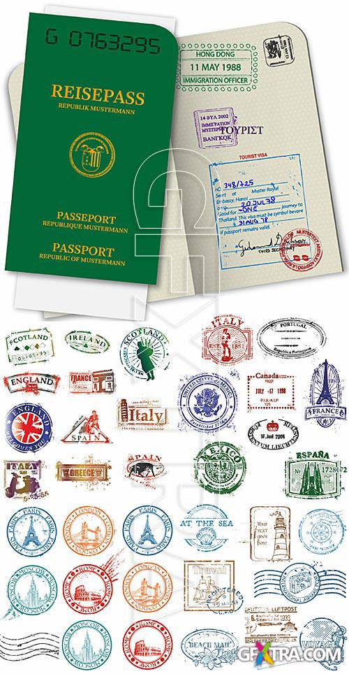 Passport and stamps