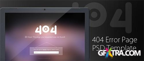 PSD Web Design - 404 Error Page Source Template